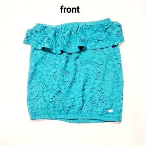 Aeropostale Teal Lace Tube Top